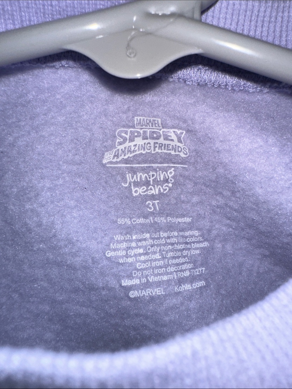 jumping beans Lavender Spider-Gwen Graphic Sweatshirt with Glitter Web - Picture 3 of 4